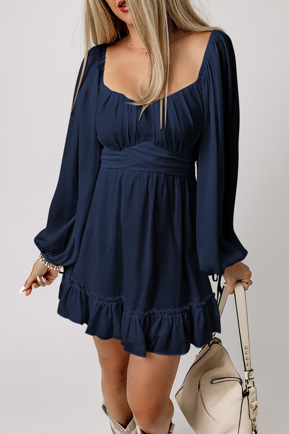 Deborah Waist Square Mini Dress
