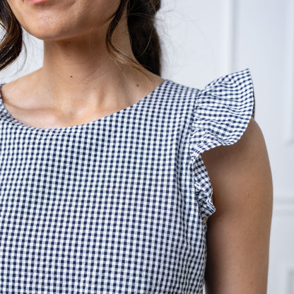 Flutter Sleeve Organic Tiered Dress