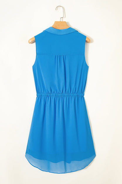 Lila Elastic Waist Sleeveless Shirt