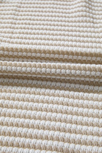 Vanessa Knit Ribbed Trim Long Sleeve PLUS Top