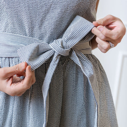 Organic A-Line Dress with Sash