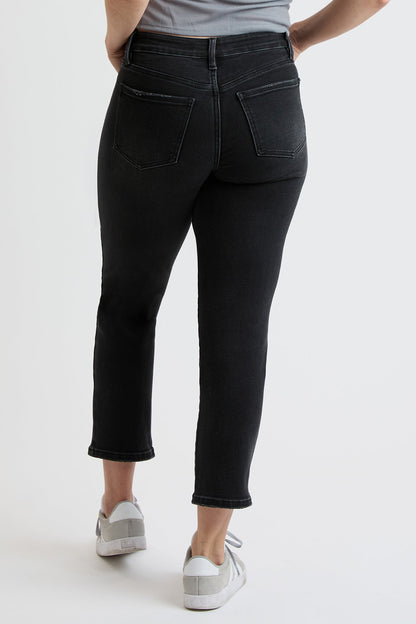 Women's Premium Stretch Cropped Slim Straight Jeans