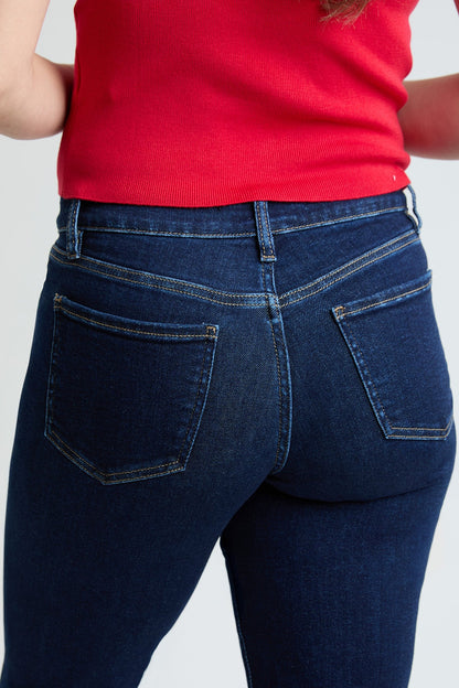 Women's High Rise Premium Stretch Cropped Slim Straight