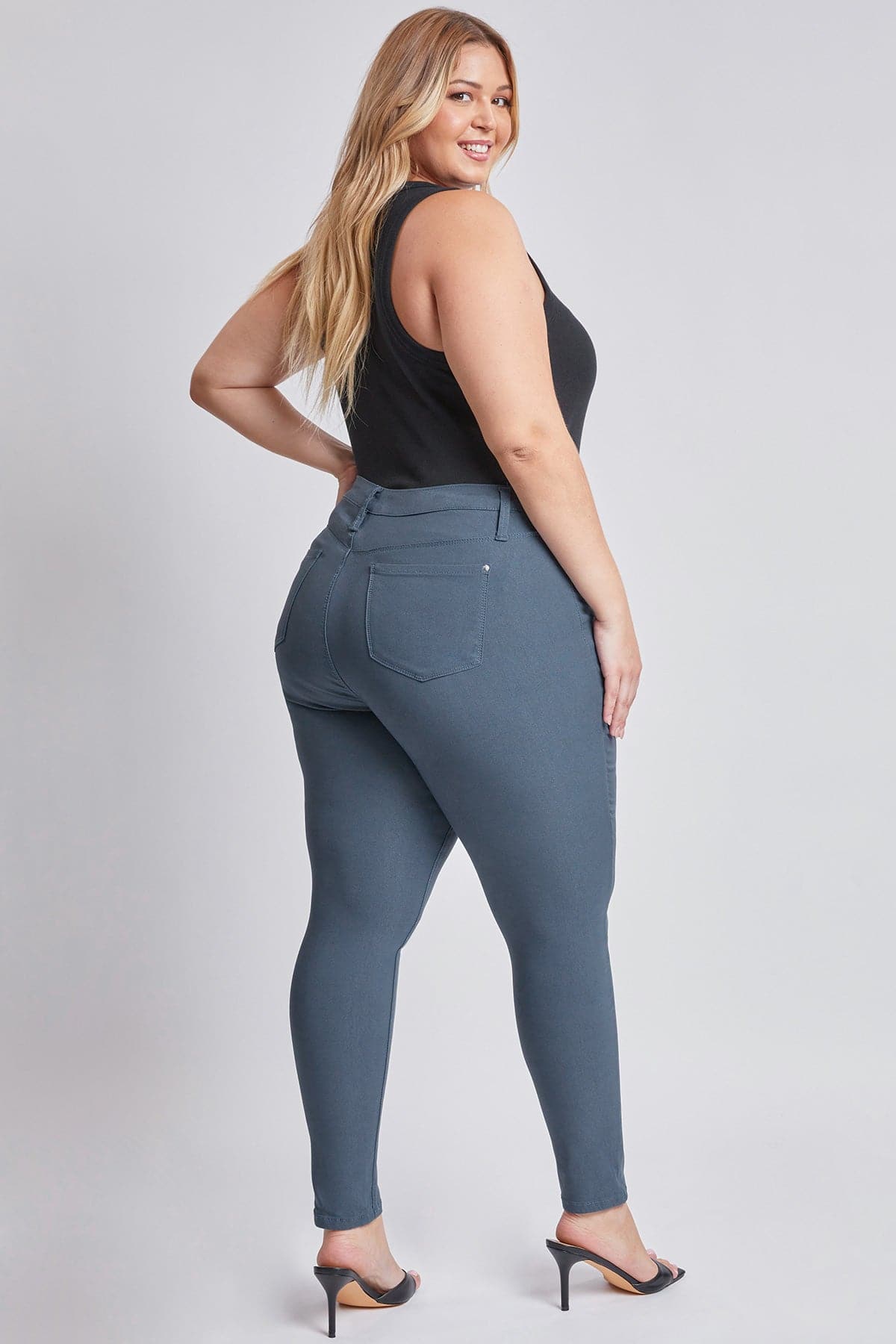 Women's Plus Size Hyperstretch Skinny Pants, Cadet Blue