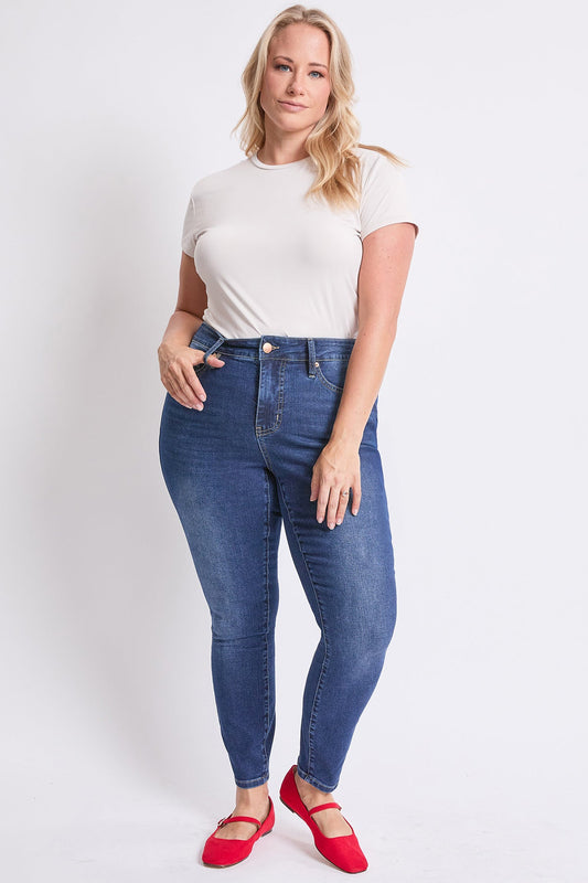 Women's Plus Basic 5 Pocket Skinny High Rise Jeans