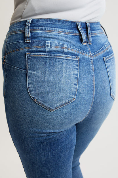 Women's Plus High Rise Curve Confidence WannaBettaButt Skinny Jeans