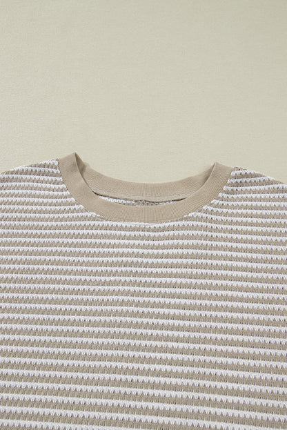 Vanessa Knit Ribbed Trim Long Sleeve PLUS Top