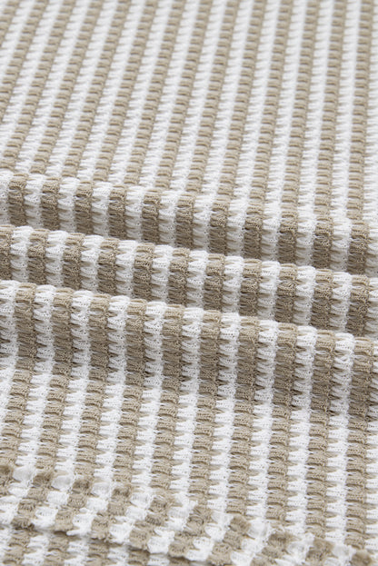 Vanessa Knit Ribbed Trim Long Sleeve PLUS Top